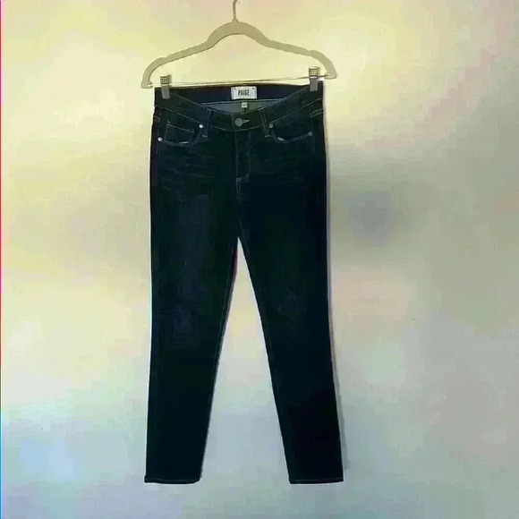 Paige Women's Dark Blue Jeans skyline ankle peg - Picture 1 of 4